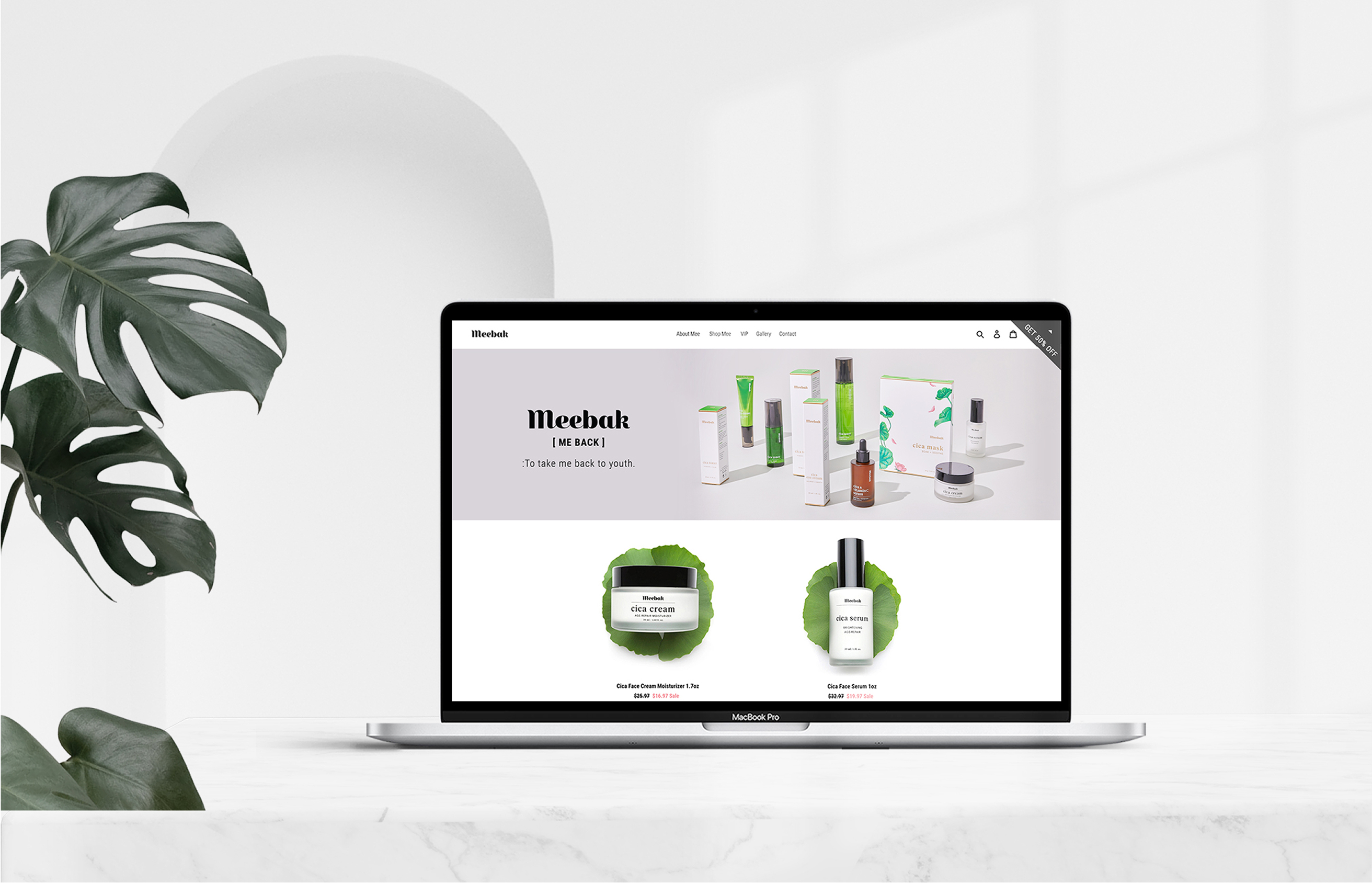 Meebak website pages
