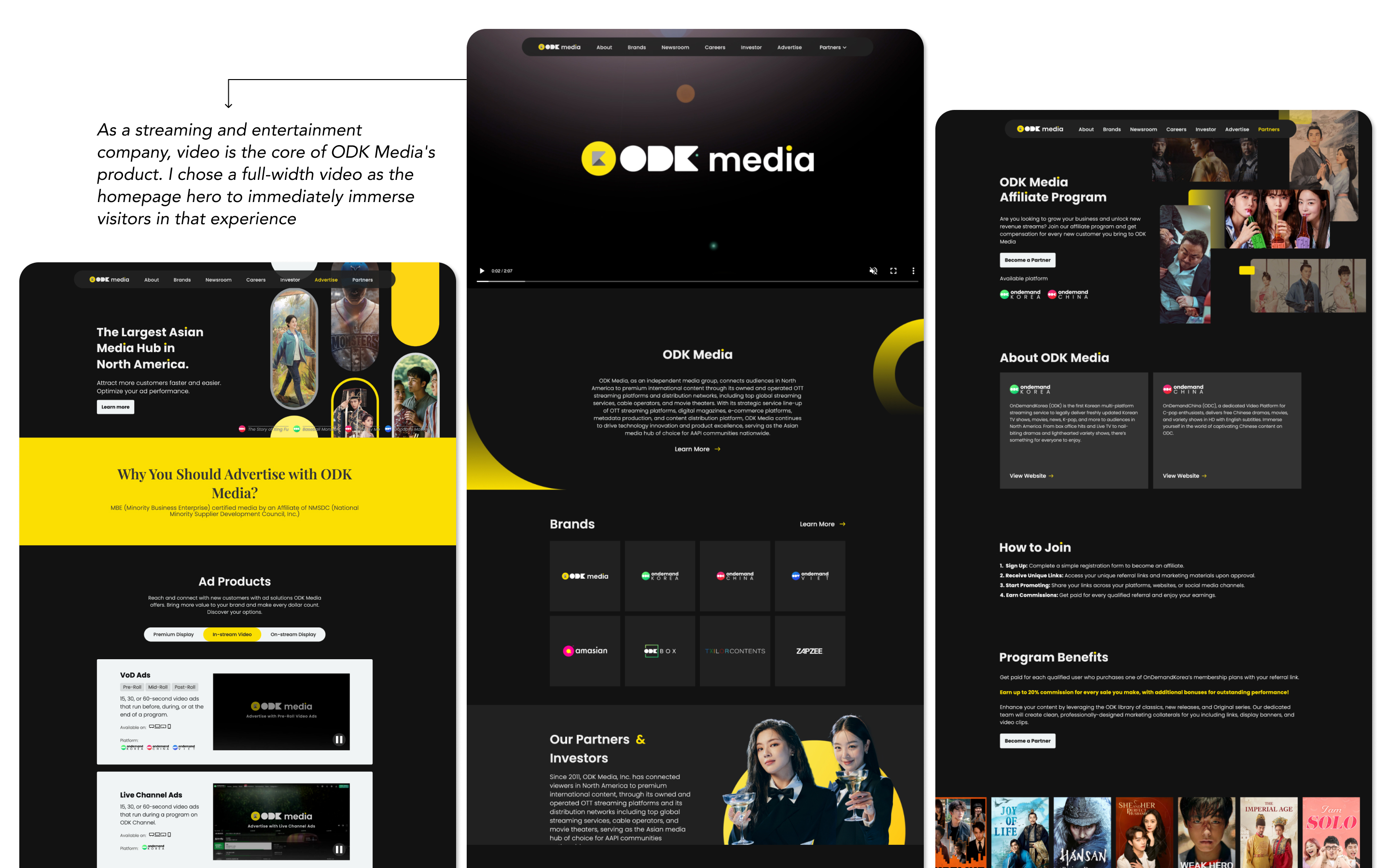 ODK Media website pages