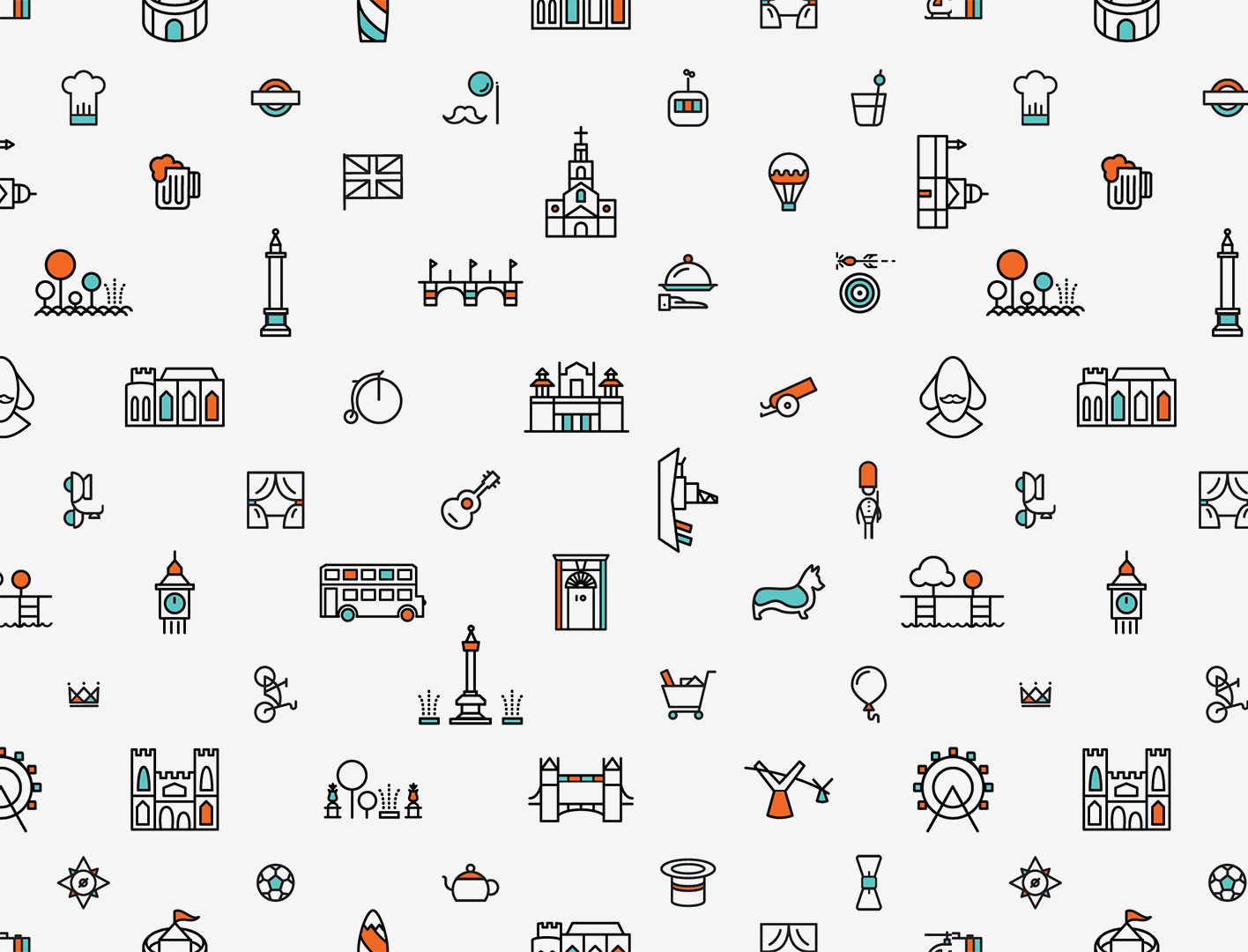 Whym London landmark icon set