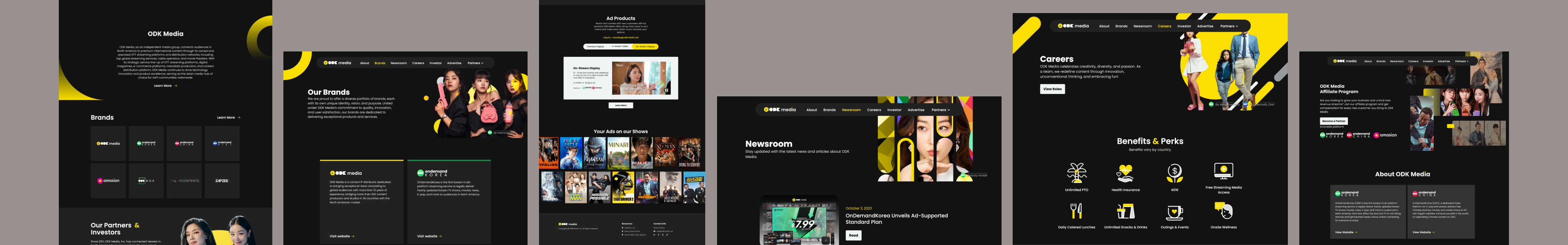 ODK Media website redesign overview